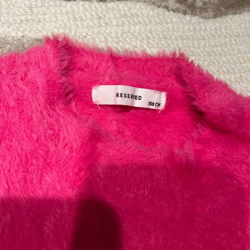 Reserved Vibrant Pink Fuzzy Sweater